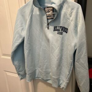 Baby blue half zip sweatshirt